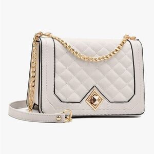 NWOT White Quilted Shoulder Bag